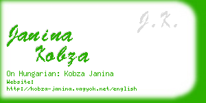 janina kobza business card